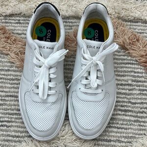 Cole Haan Men's White Perforated Sneakers